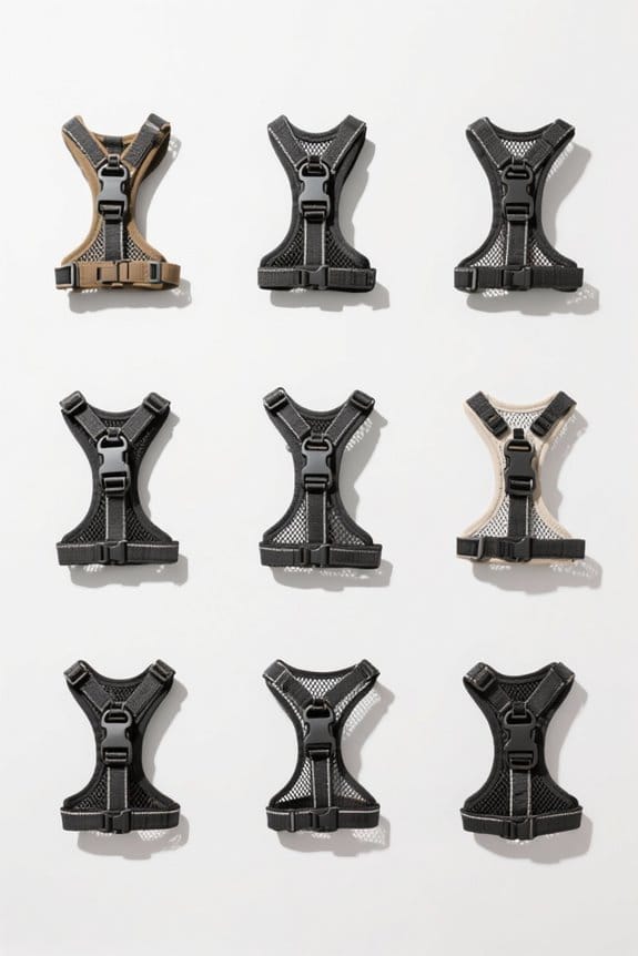 comfortable breathable mesh harnesses