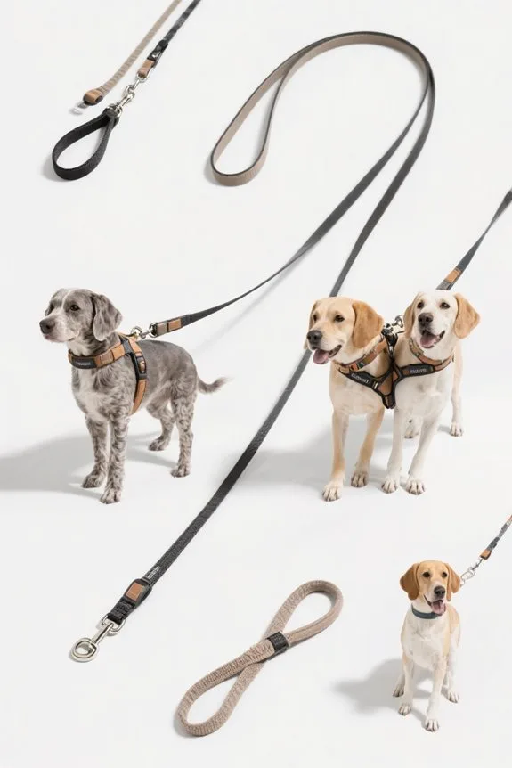 double leashes for pups