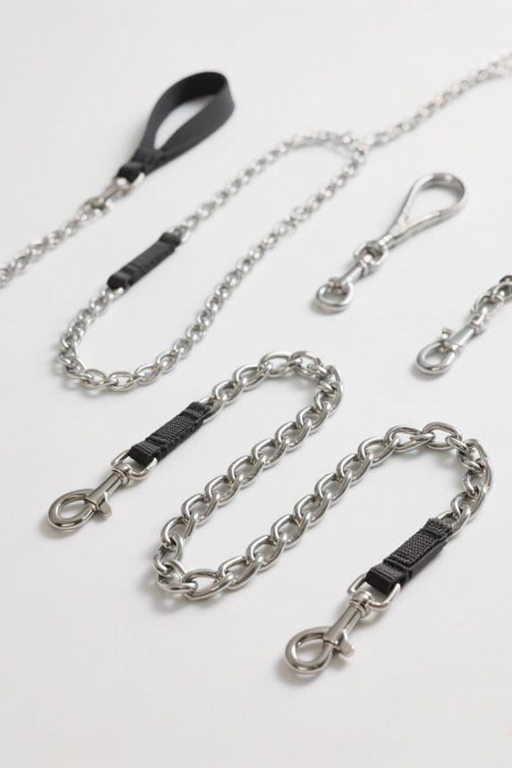 durable chain dog leashes
