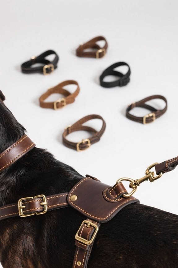 durable leather dog harnesses