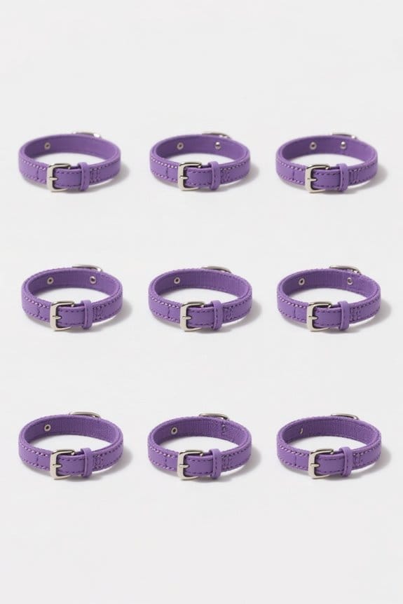 purple dog collars selection