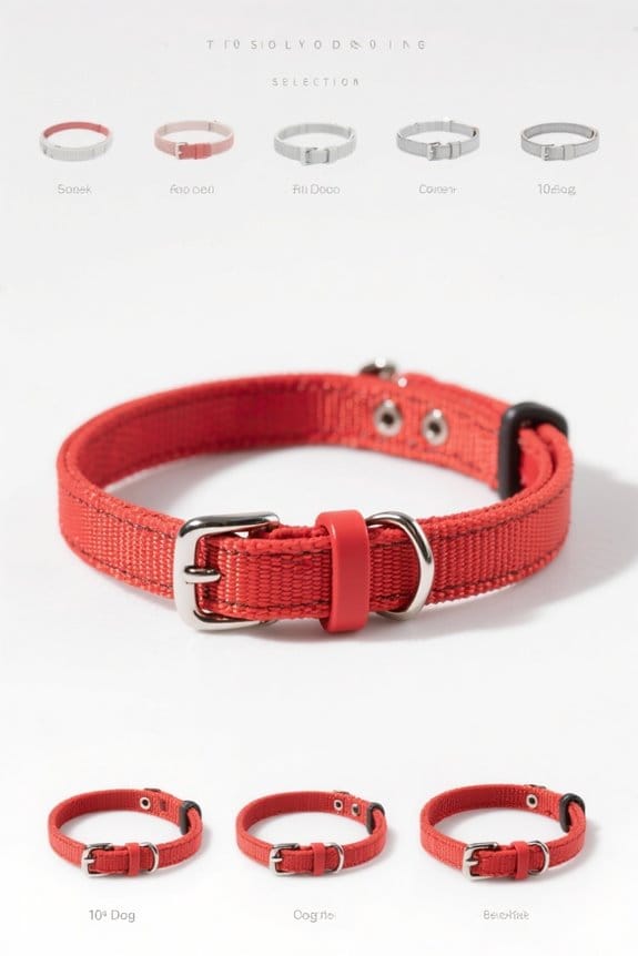 stylish and durable red collars