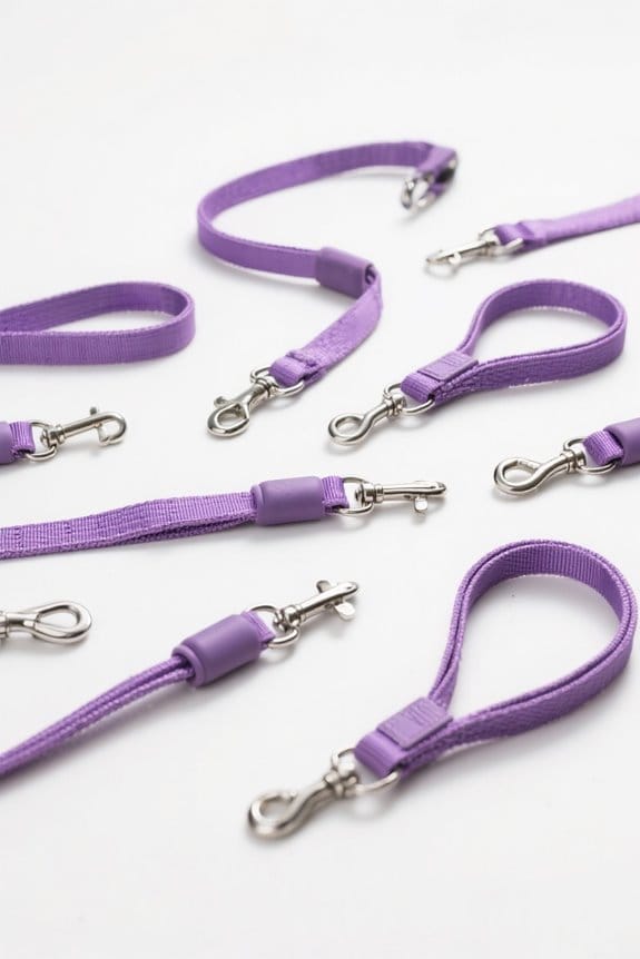 stylish durable purple leashes