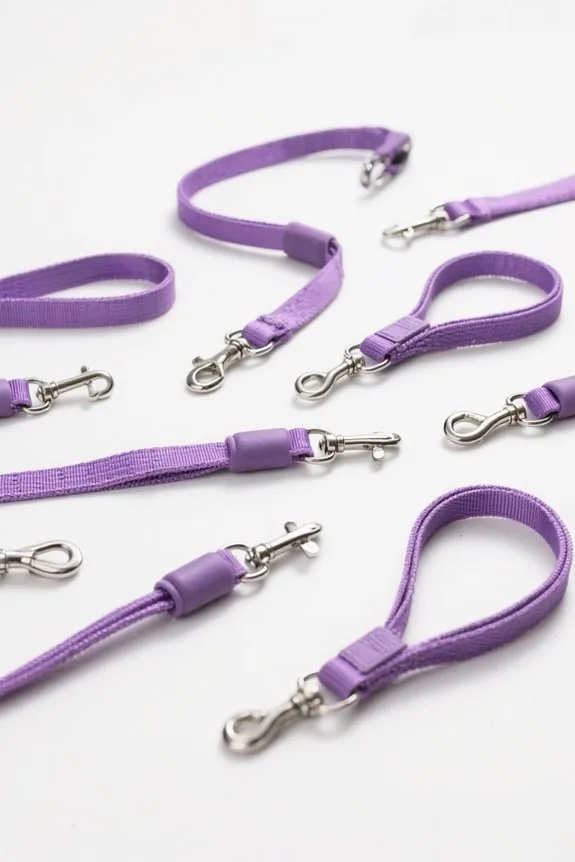 stylish durable purple leashes