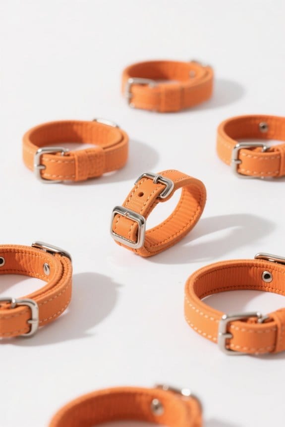 stylish orange dog collars