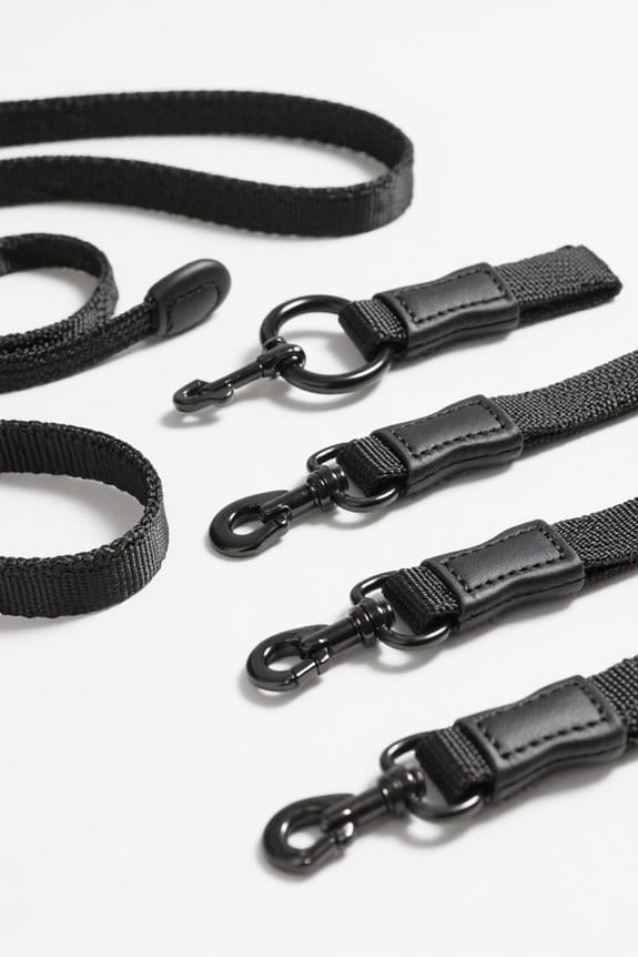 stylish strong comfortable black leashes