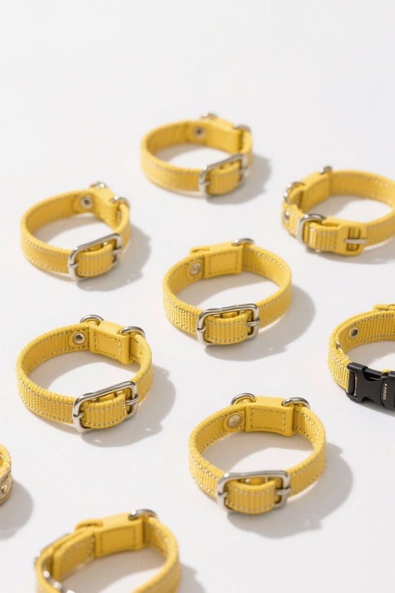 vibrant yellow dog collars