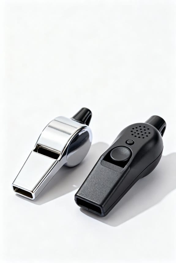 audible and ultrasonic whistles