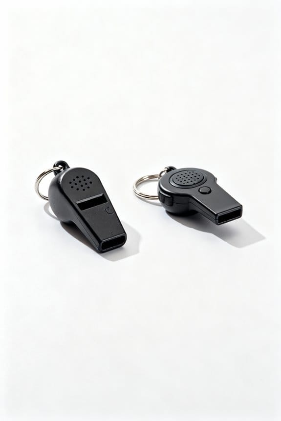 audible and ultrasonic whistles