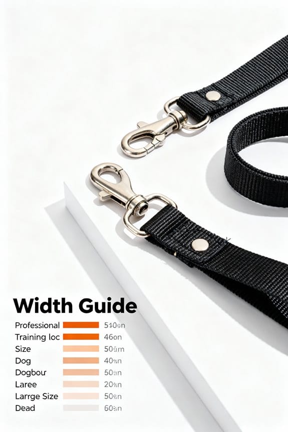 dog leash width recommendations