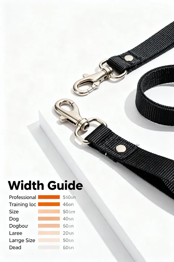 dog leash width recommendations