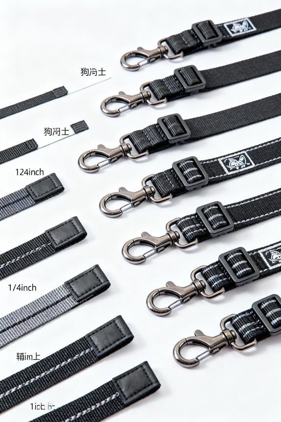 leash width matches dog size