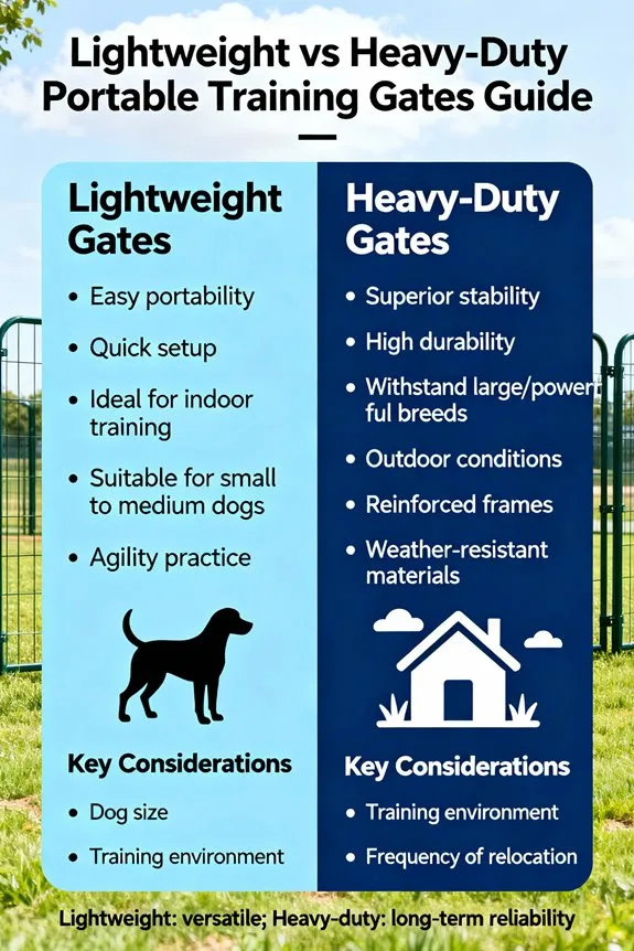 lightweight versus heavy duty gates
