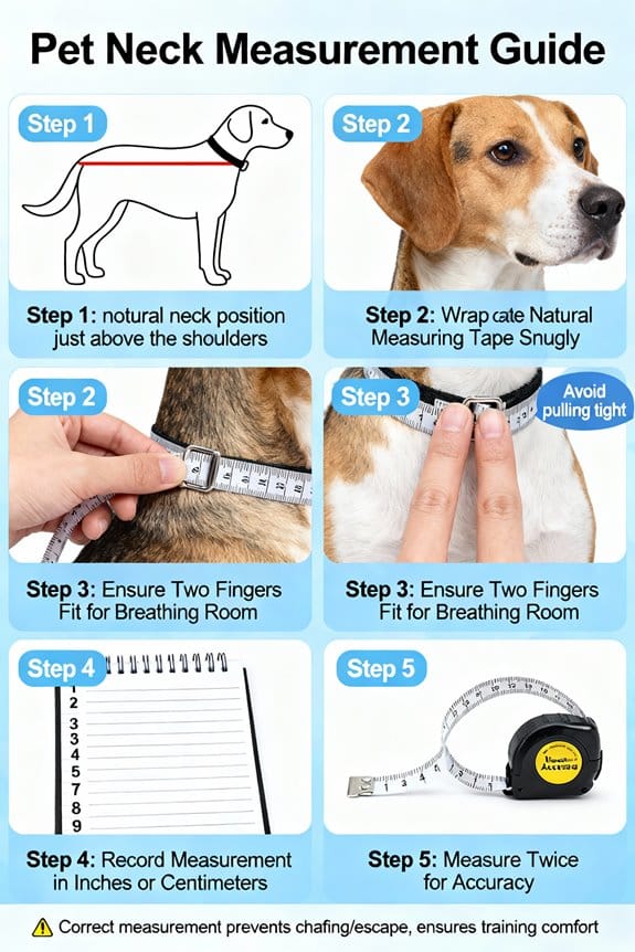 measure snug dog neck