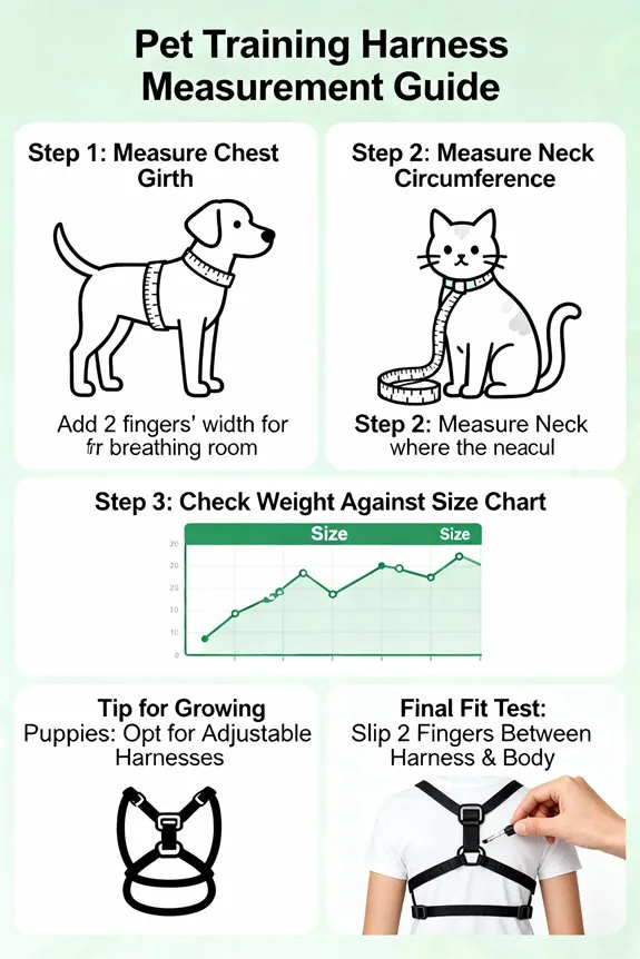 measuring pet for harness