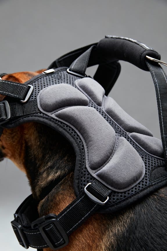 padded harnesses reduce chafing